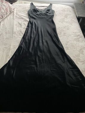 white christmas dresses MISHA Jennifer Cupro Black Maxi Dress main image 1